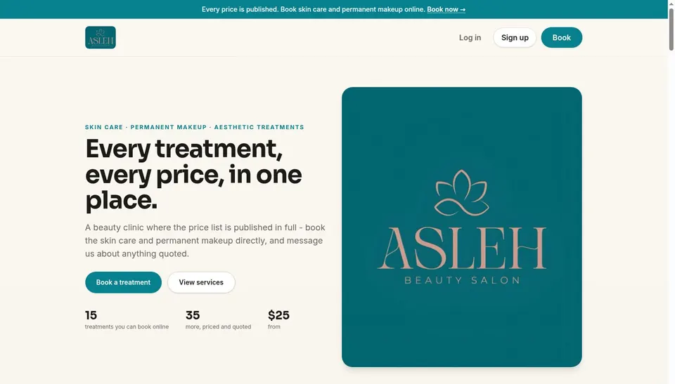 Asleh Beauty Salon, Beauty salon