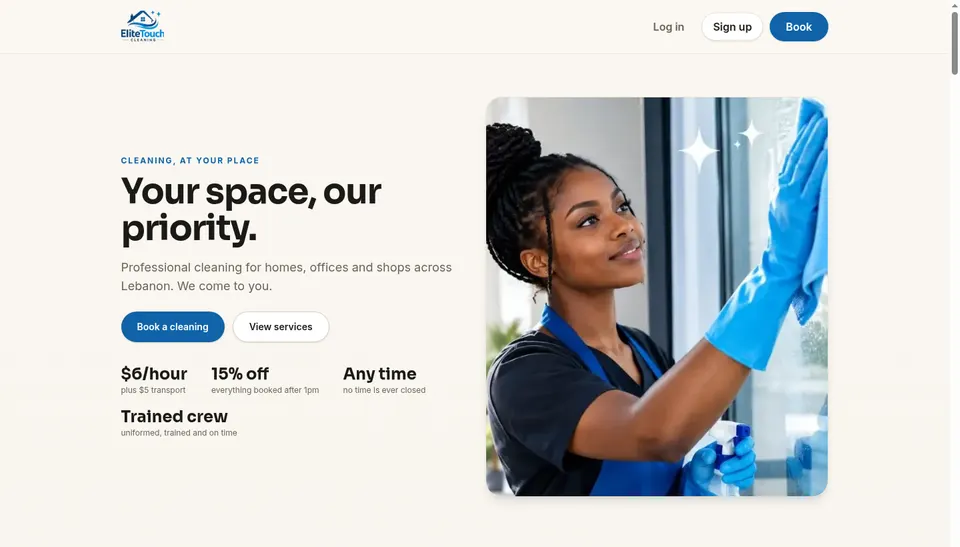 Elite Touch Cleaning, Cleaning services