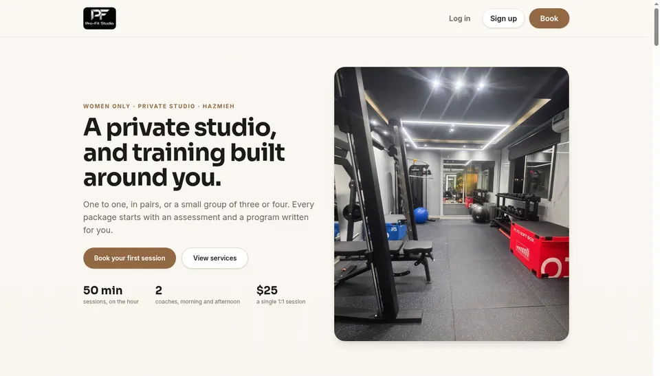 Pro-Fit Studio, Personal training