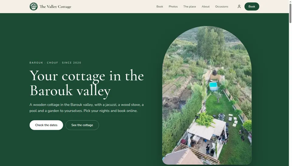 The Valley Cottage, Holiday cottage