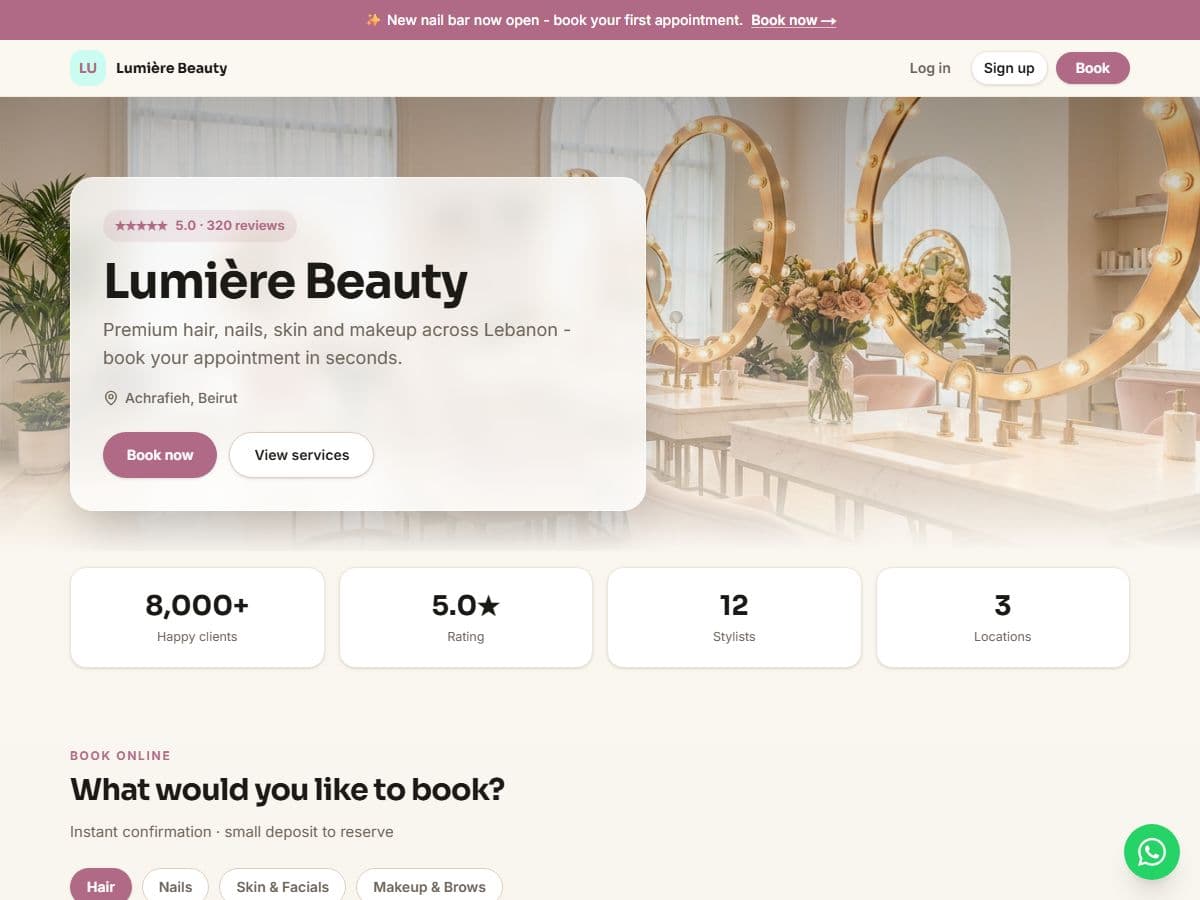 Lumière Beauty · صالونات تجميل