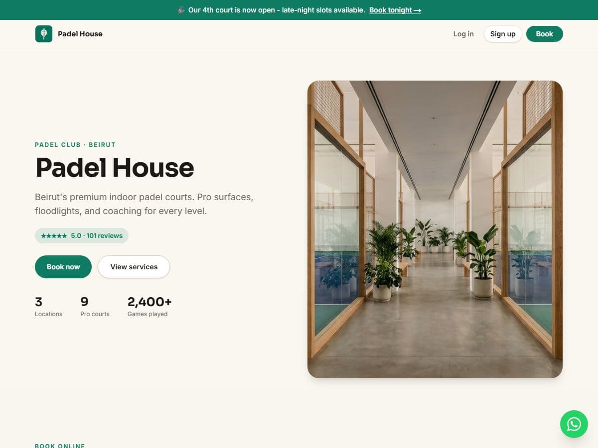 Padel House · ملاعب رياضية