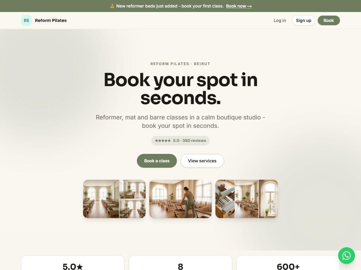 Reform Pilates · استوديوهات بيلاتس